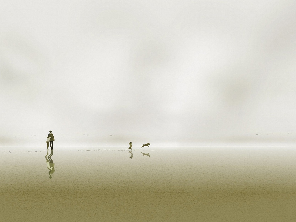 Семья с собакой на белом фоне