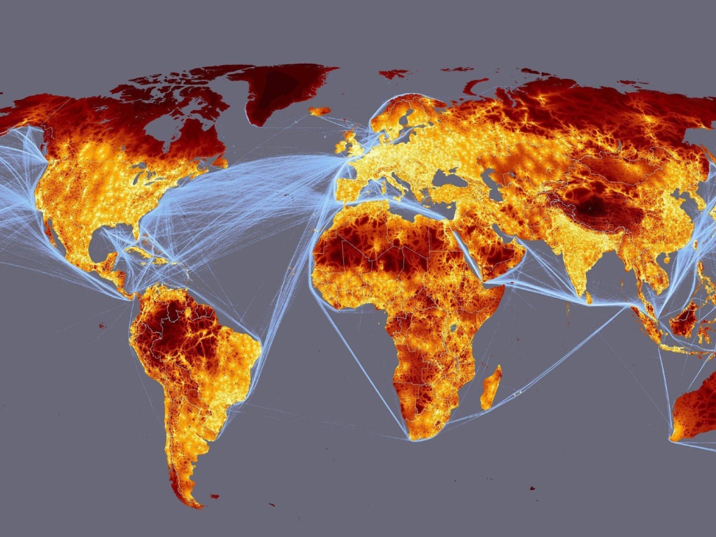 Огненная карта мира