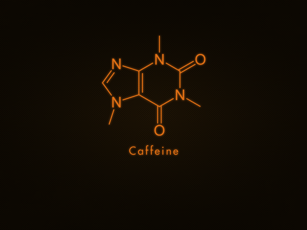 Формула кофе, коричневый фон