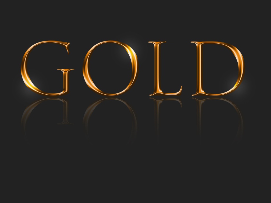 Надпись Золото на сером фоне
