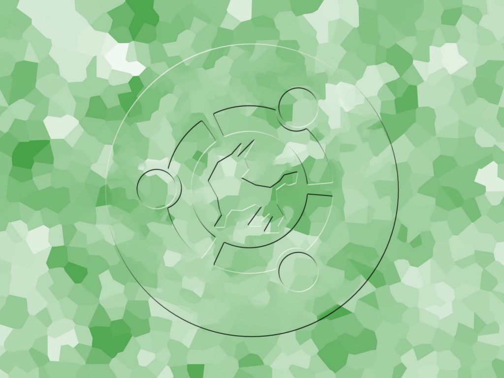 Зеленый абстрактный фон Убунту