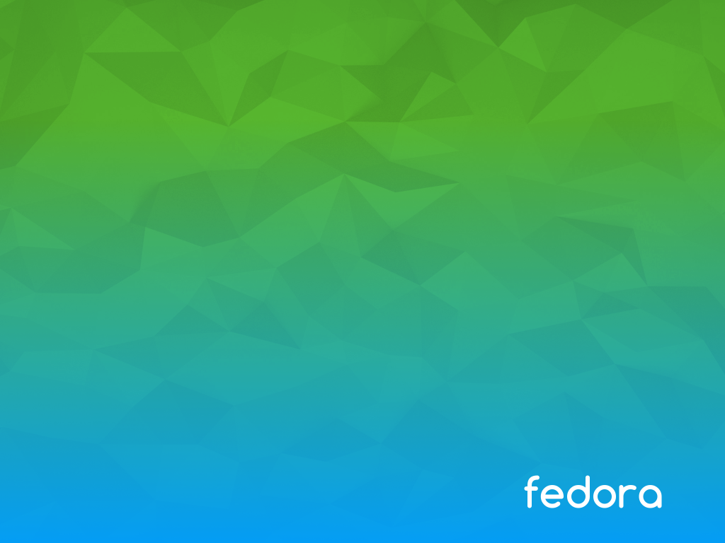 Зелено голубой фон Fedora
