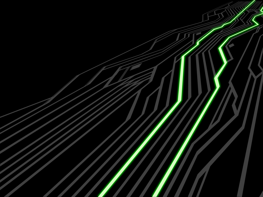 Зеленые линии на черном фоне, аниме Ночь прибытия