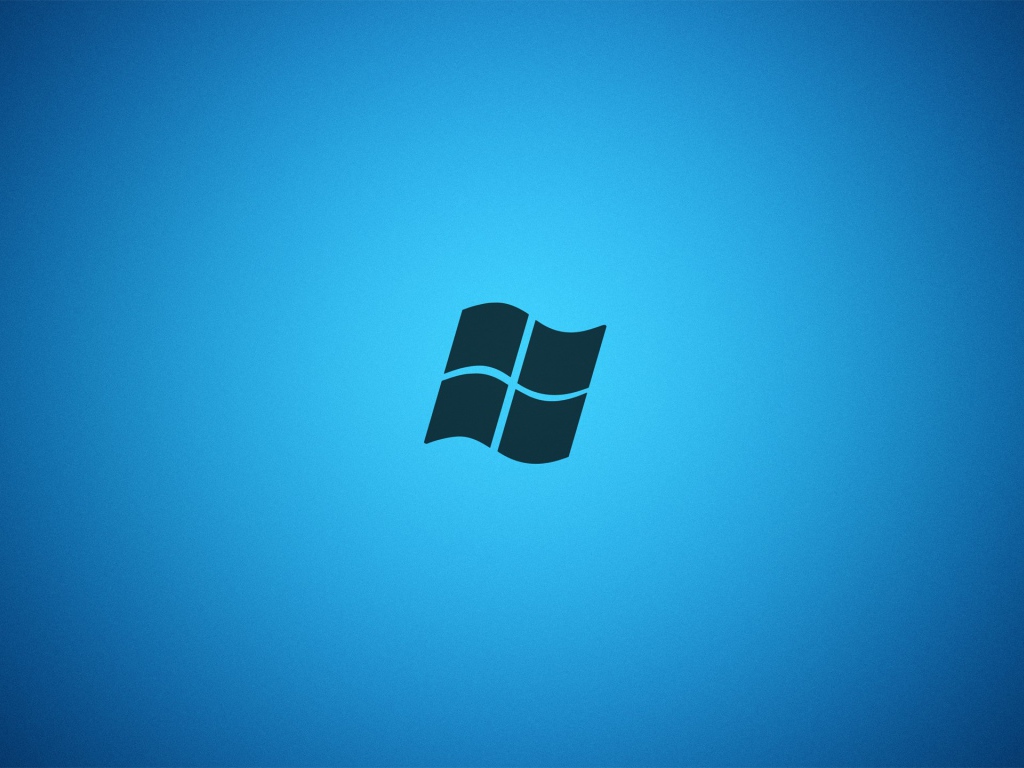 Серый логотип Майкрософт, голубой фон