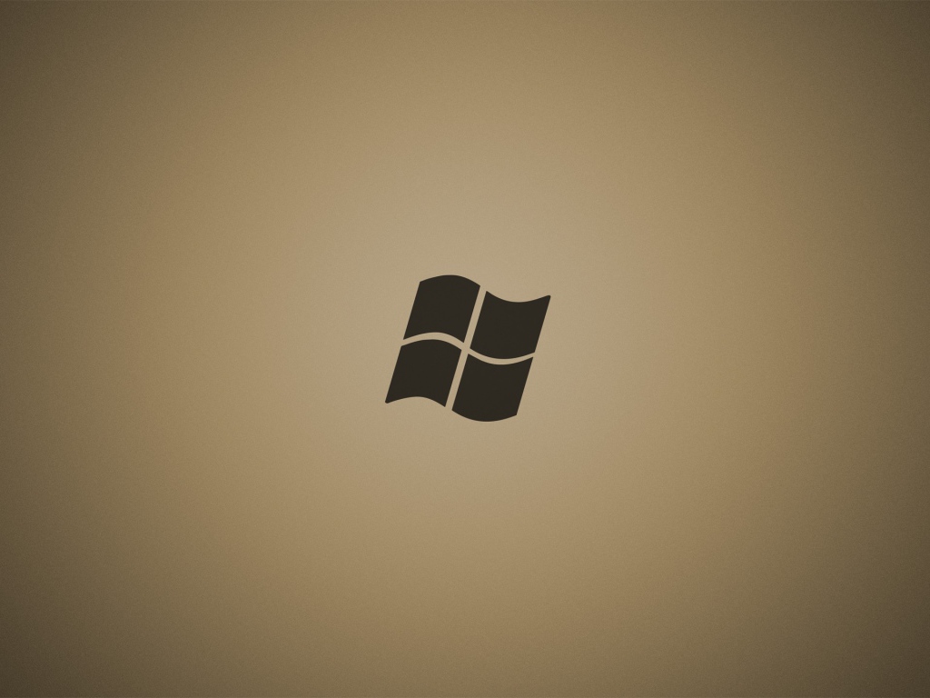 Серый логотип Майкрософт, коричневый фон