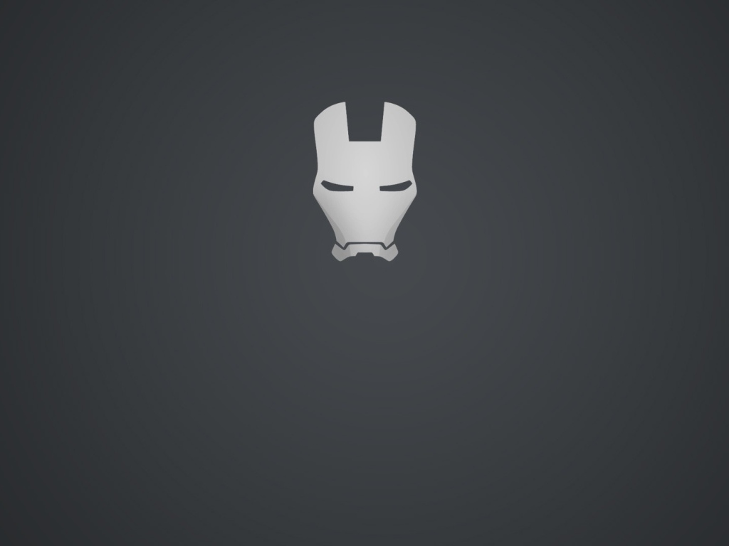 Маска Железного человека, черный фон