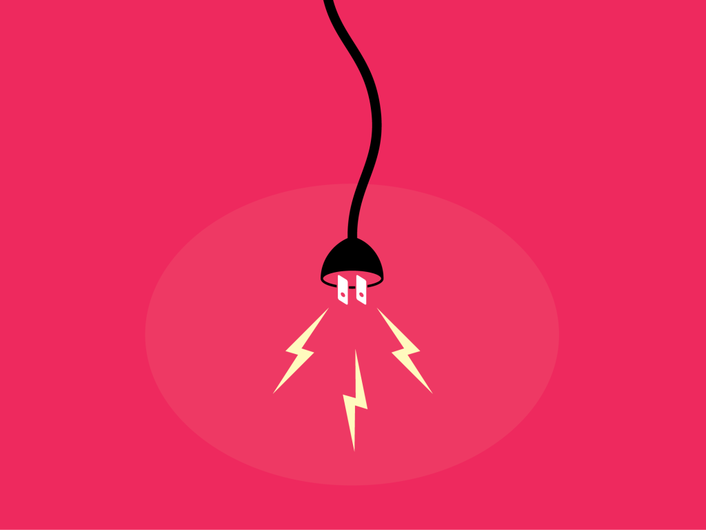 Лампа, розовый фон