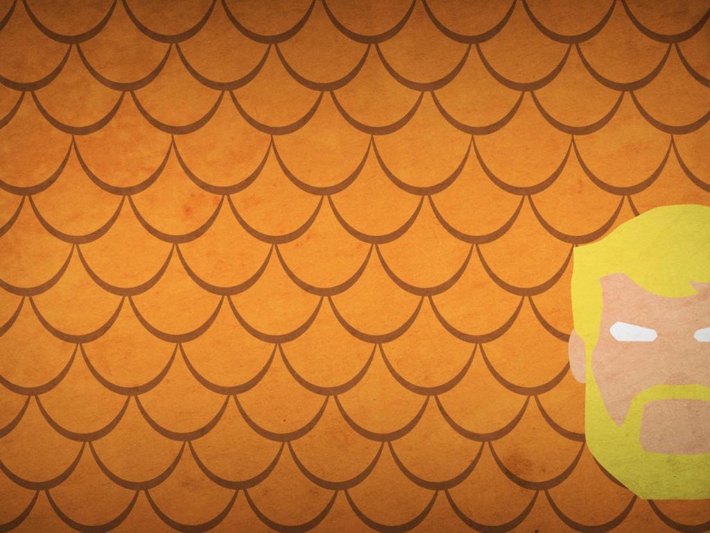 Оранжевый фон, Аквамен комикс Марвел