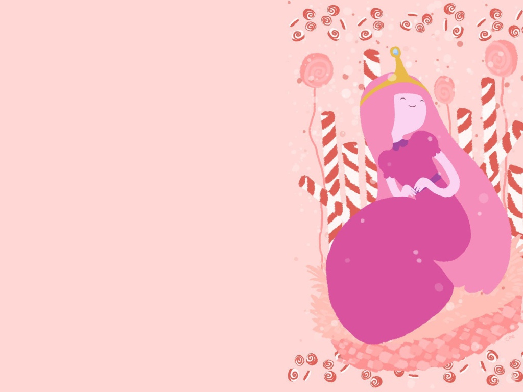 Принцесса, розовый фон