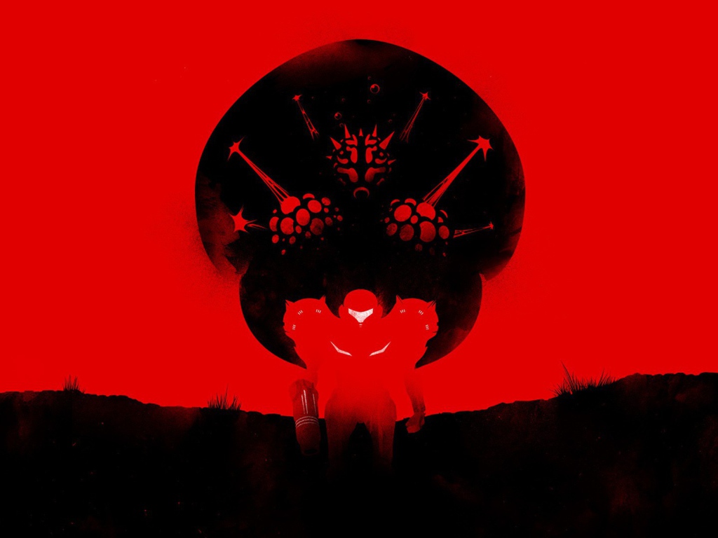Красный фон, игра Metroid