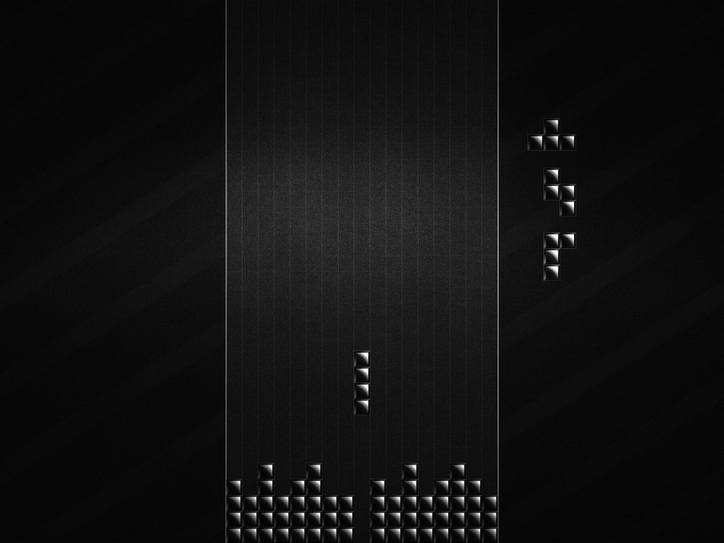 Ретро Тетрис, черный фон