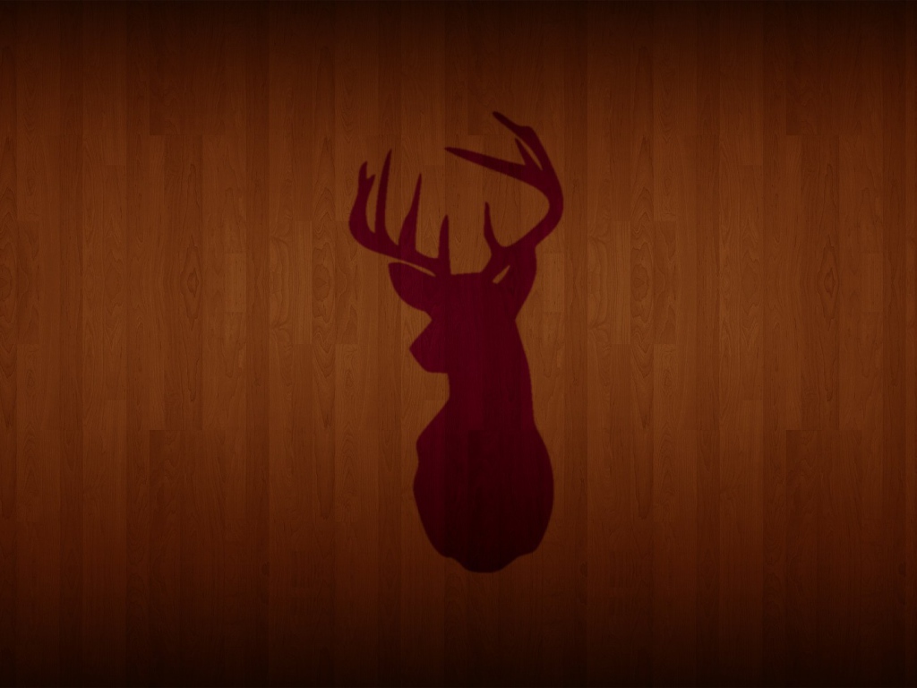 Силуэт оленя на паркете