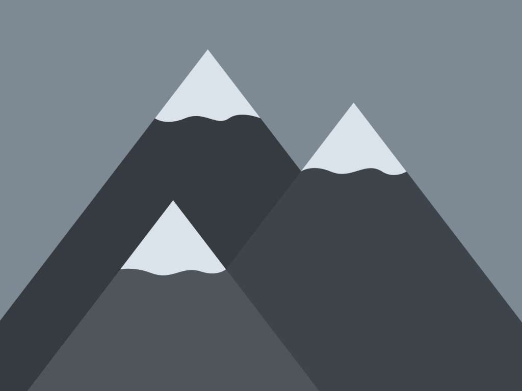 Заснеженные вершины гор, серый фон