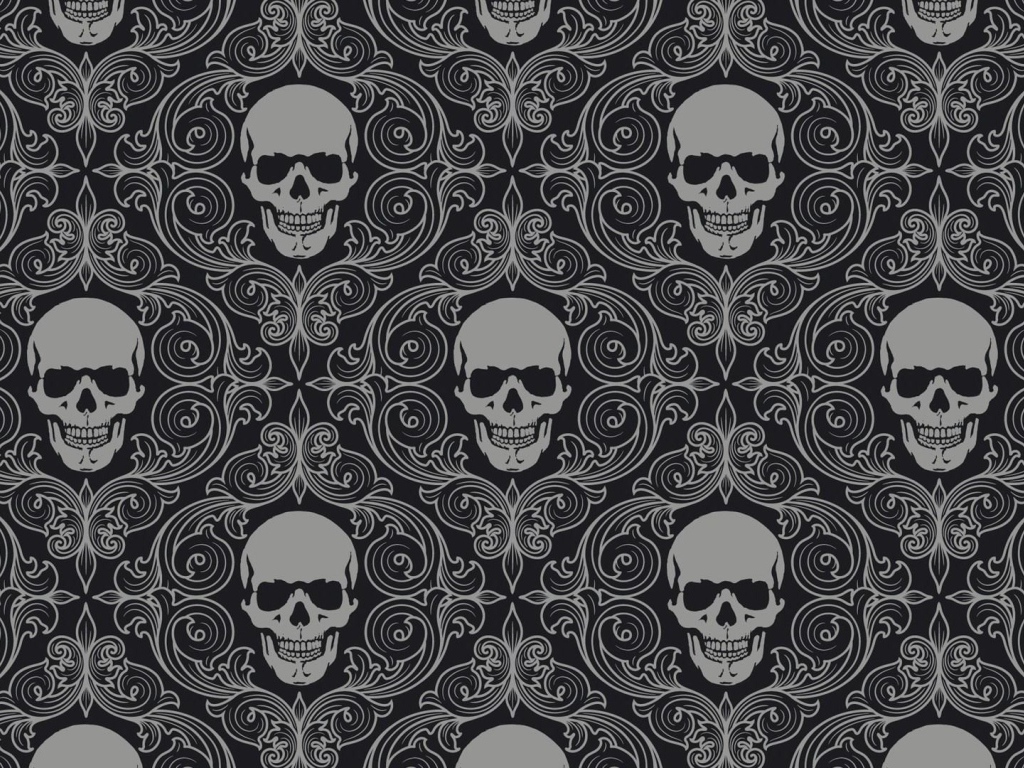 Фон из черепов в рамках