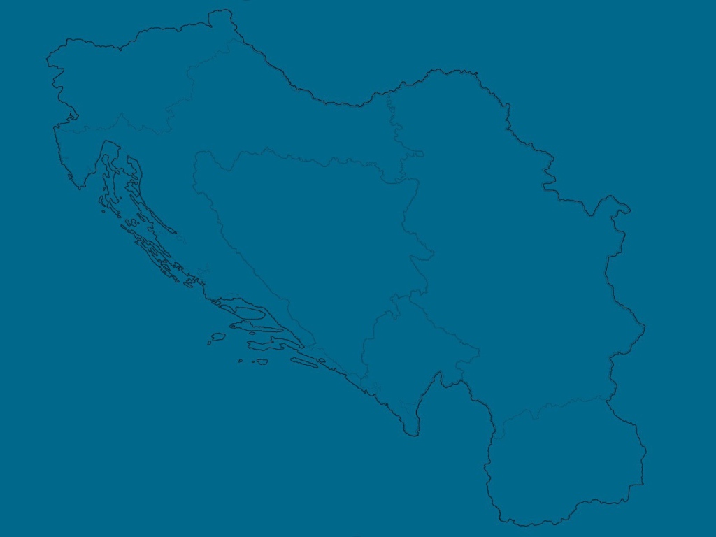 Контуры Югославии, голубой фон