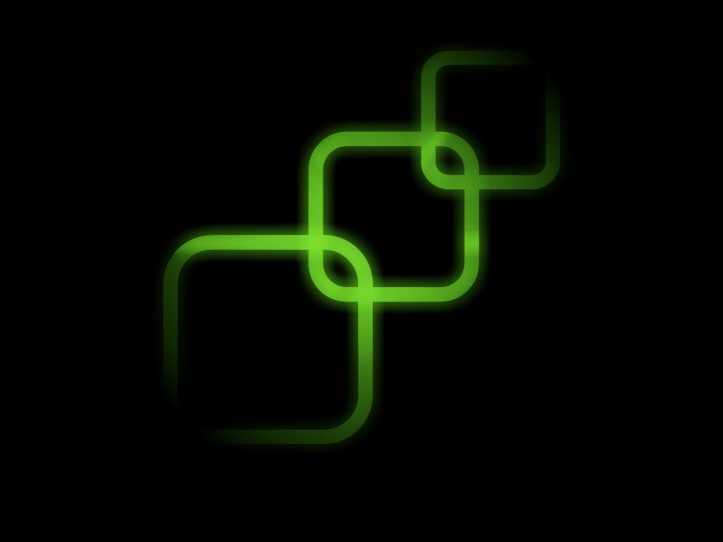 Контуры трех зеленых квадратов