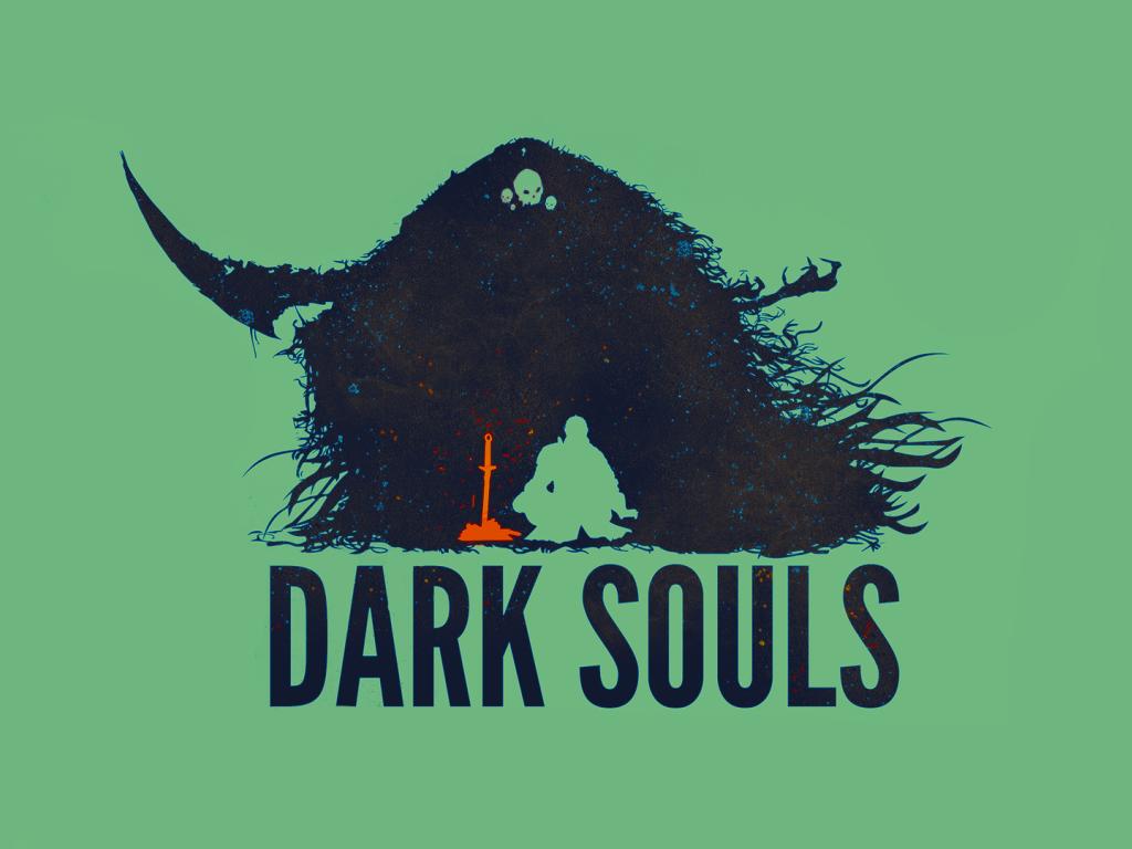 Игра Dark Souls, зеленый фон