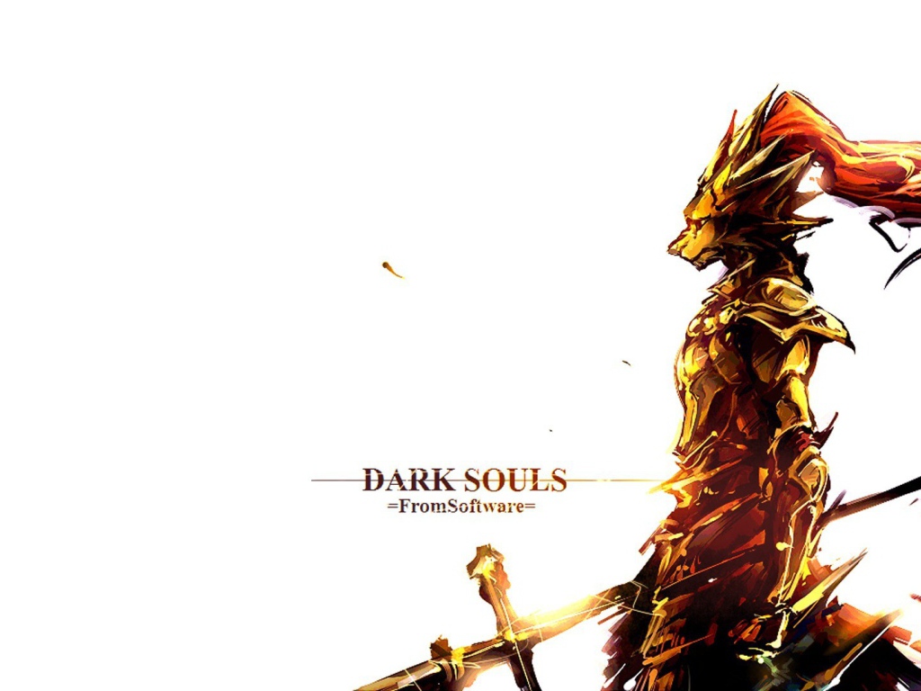 Игра Dark Souls, белый фон