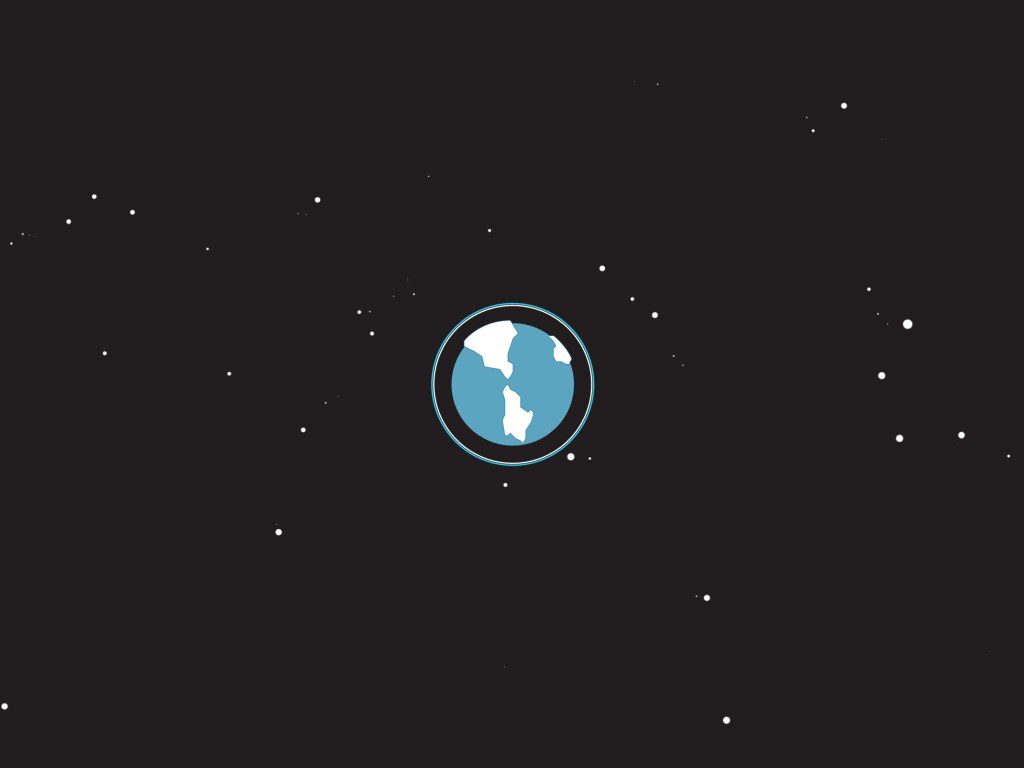 Земля среди звезд, черный фон