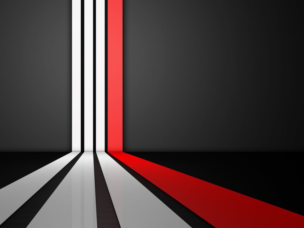 Перспектива из белых и красной линий