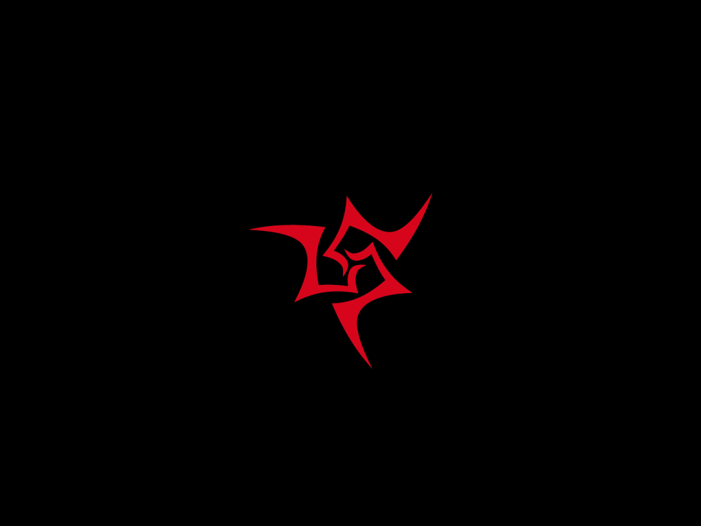 Красный символ на черном фоне, аниме Ночь прибытия