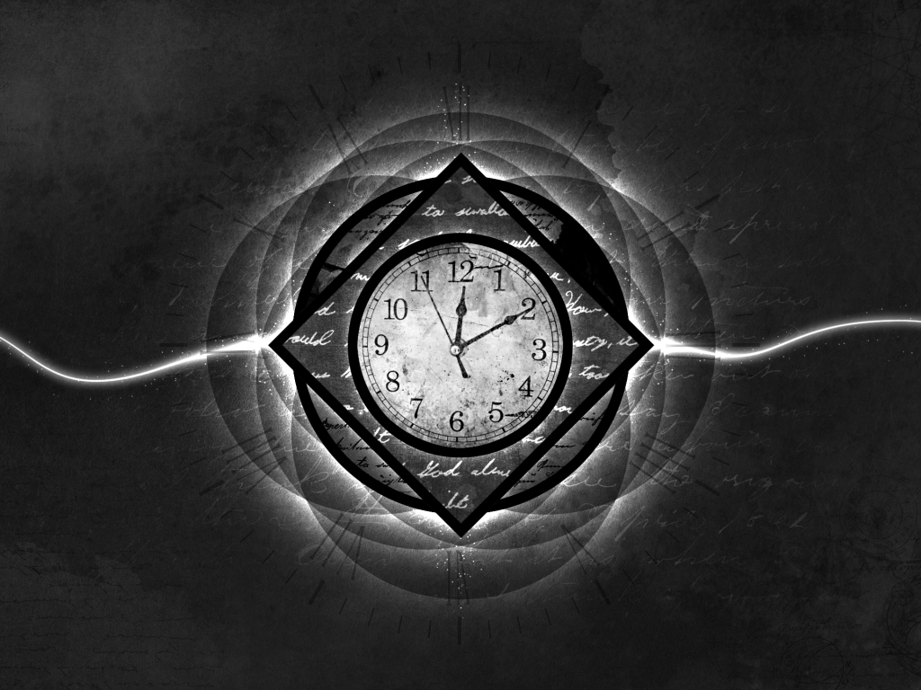 Часы, серый фон