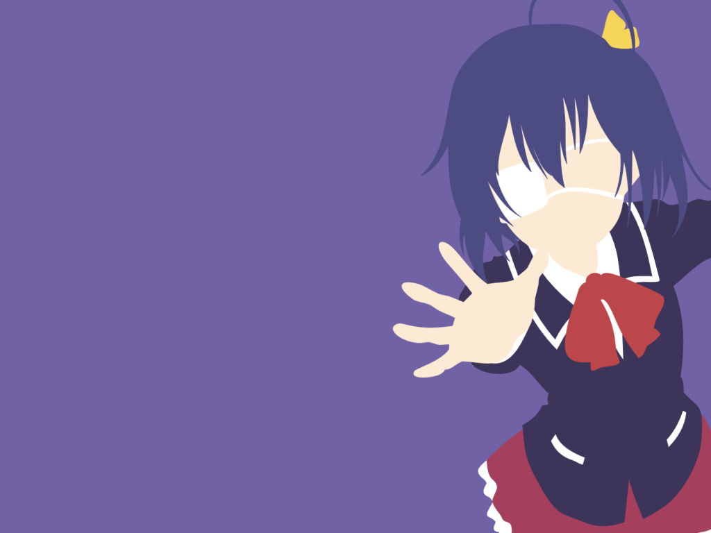 Мир аниме, сиреневый фон