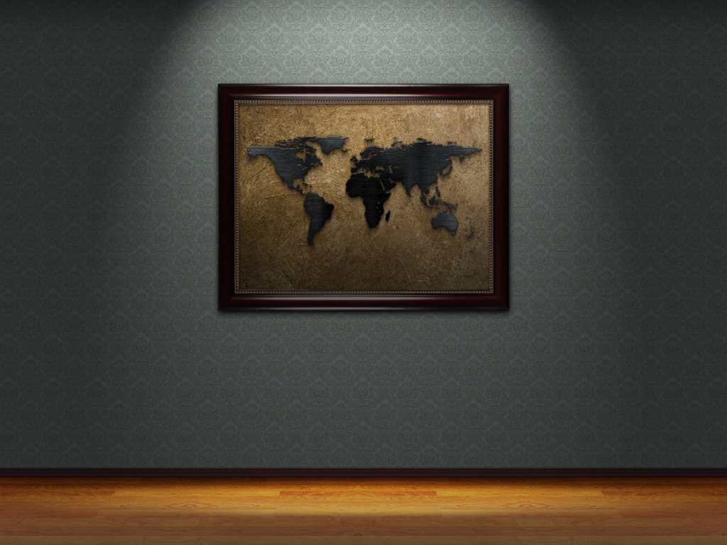 Карта мира на стене