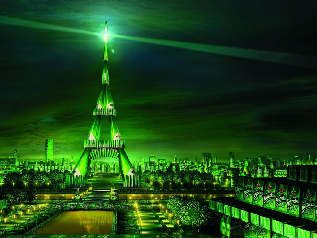 Париж в стиле пива Heineken