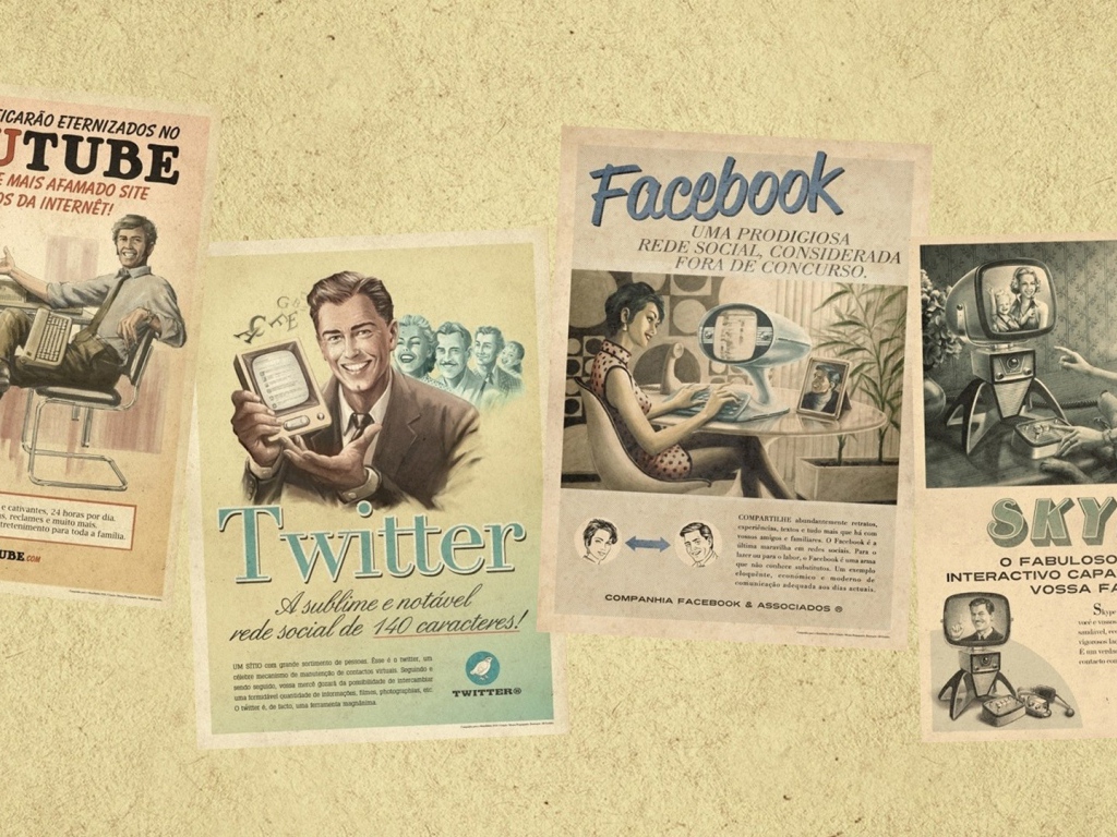 Ретро реклама интернет брендов