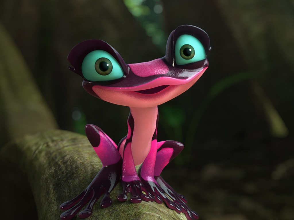 Милая лягушка из мультфильма
