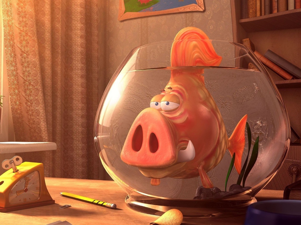 Рыба с носом поросенка, мультфильм