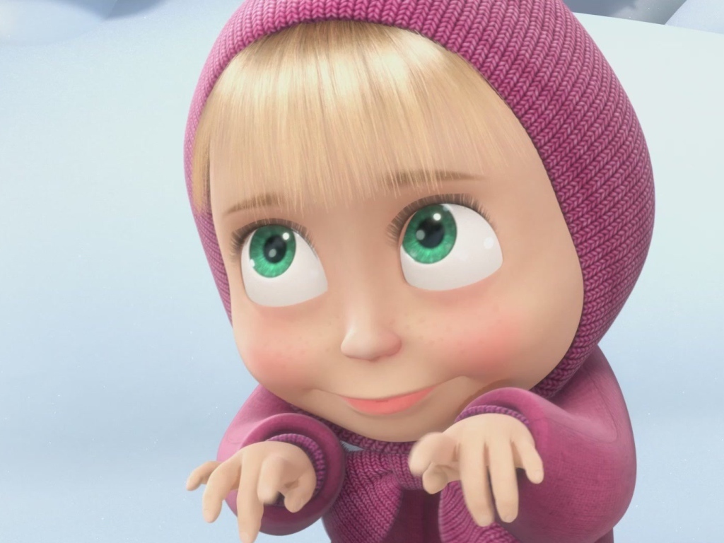 Зеленоглазая Маша, мультфильм Маша и медведь