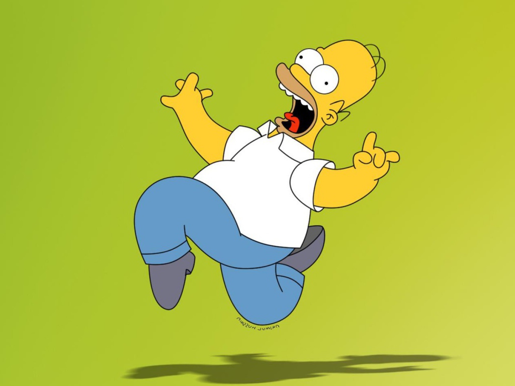 Гомер Симпсон быстро убегает