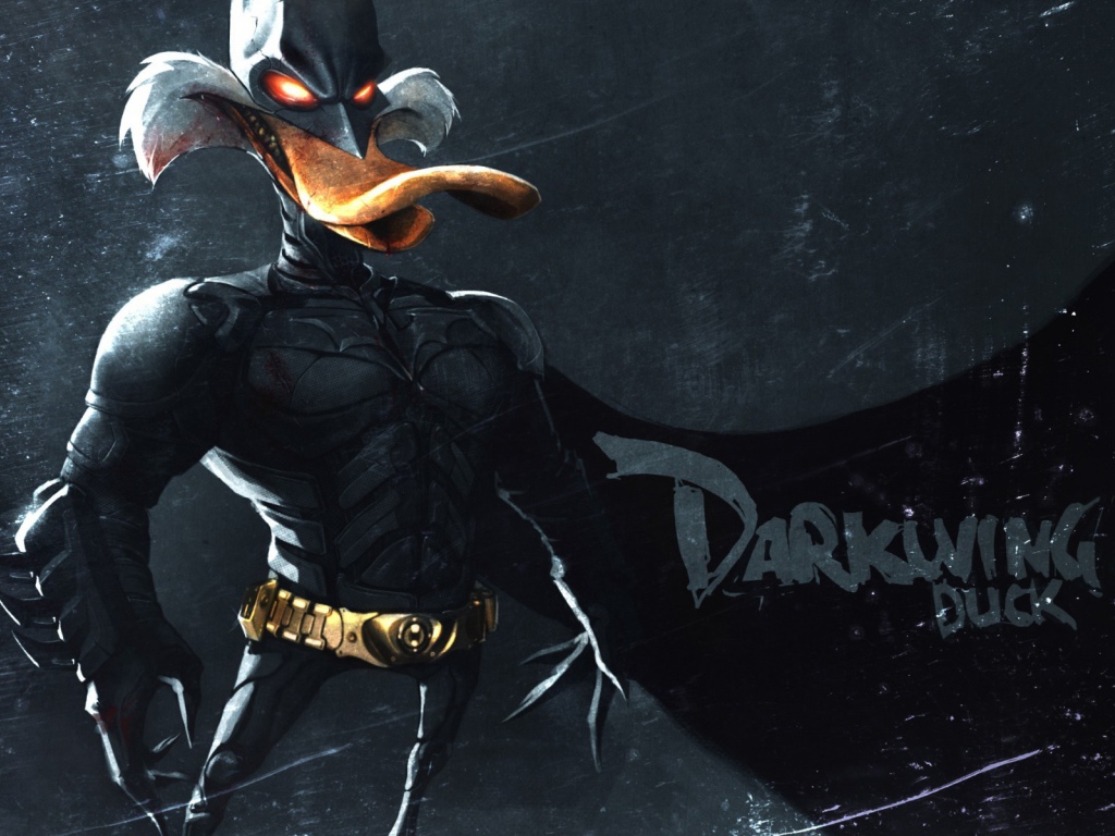 Утка супер герой Черный плащ