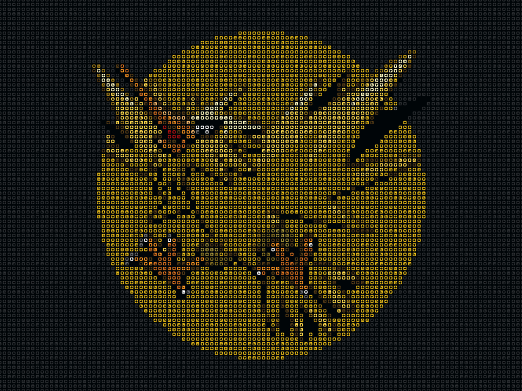 Желтый покемон из пикселей