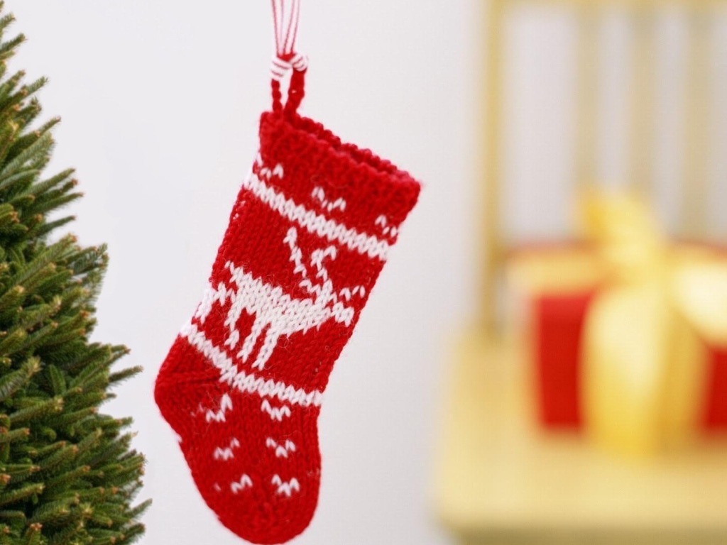 Вязаный носок