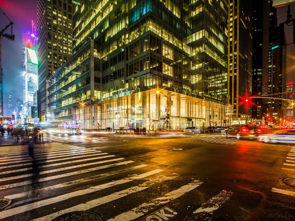 Перекресток в Нью-Йорке