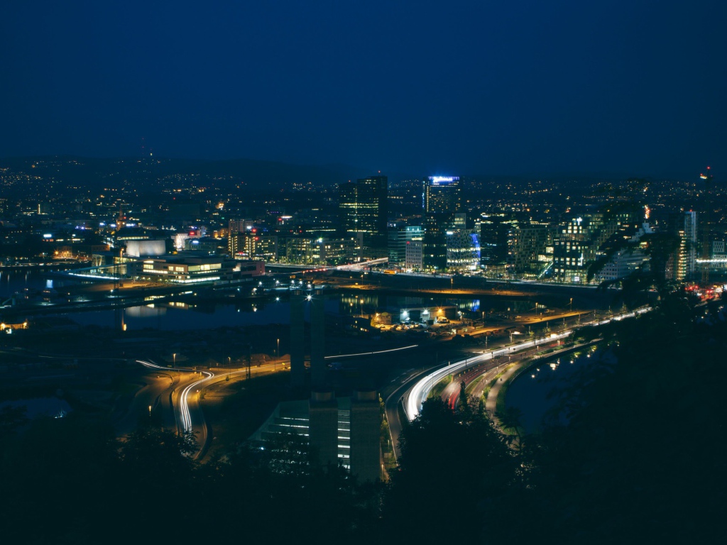 Панорама ночного Осло