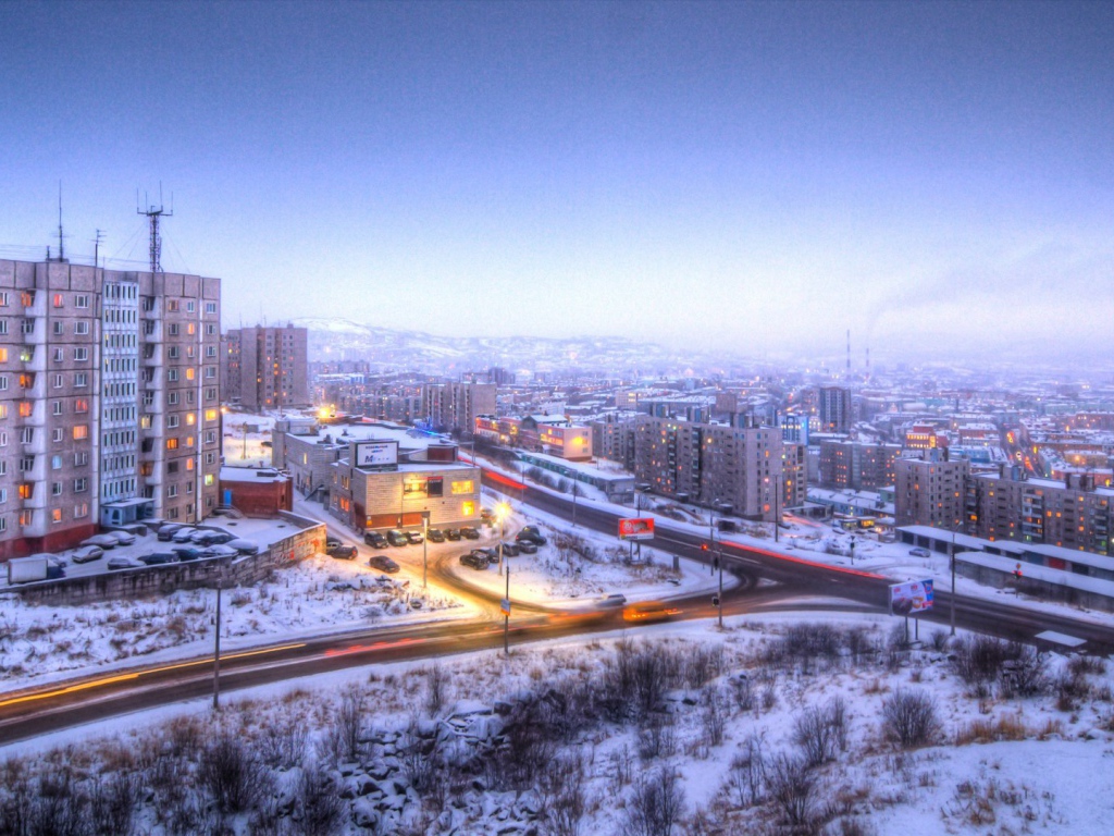 Улица в городе Мурманск