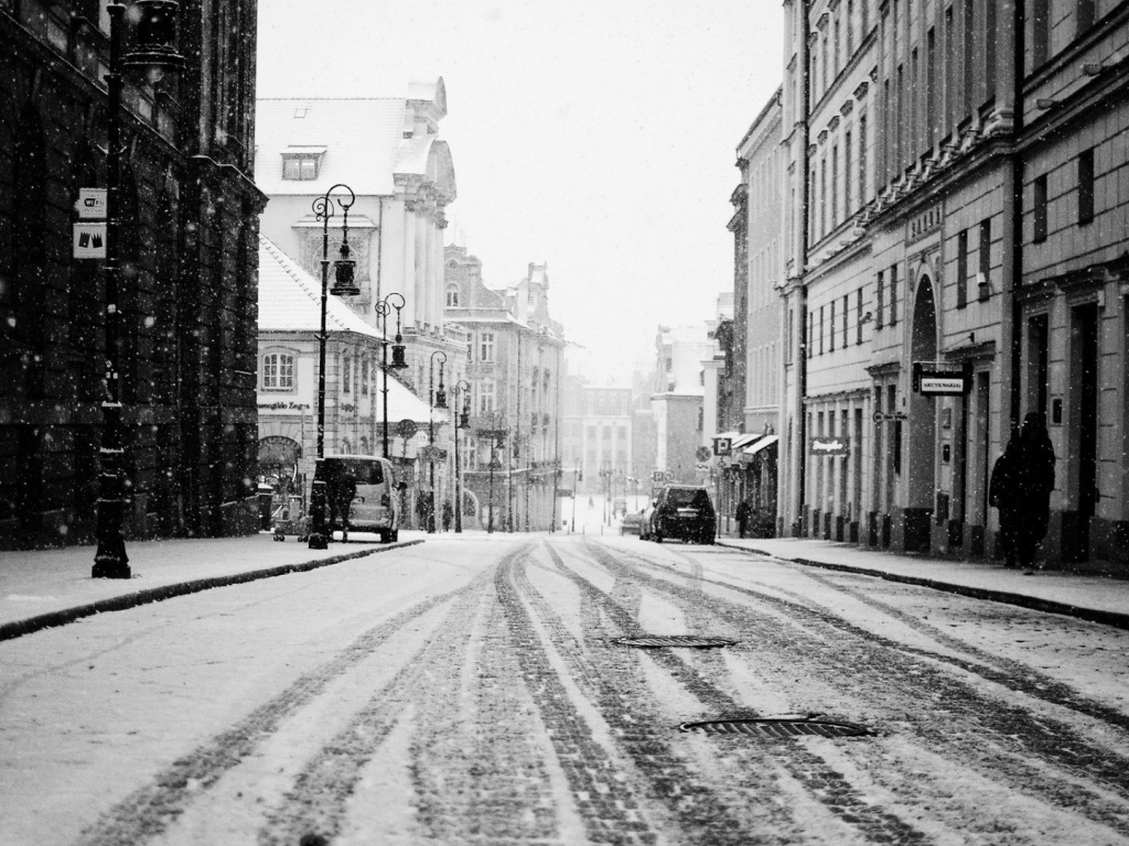 Улица в городе Познань, Польша