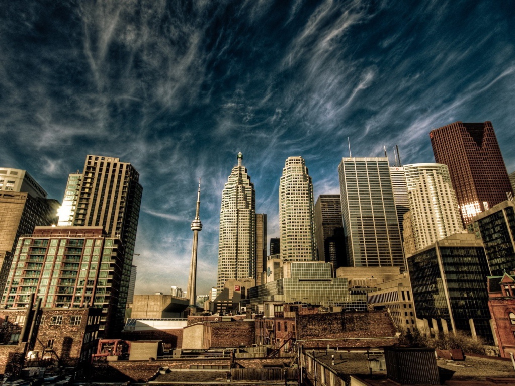 Телебашня и небоскребы Сиэтла