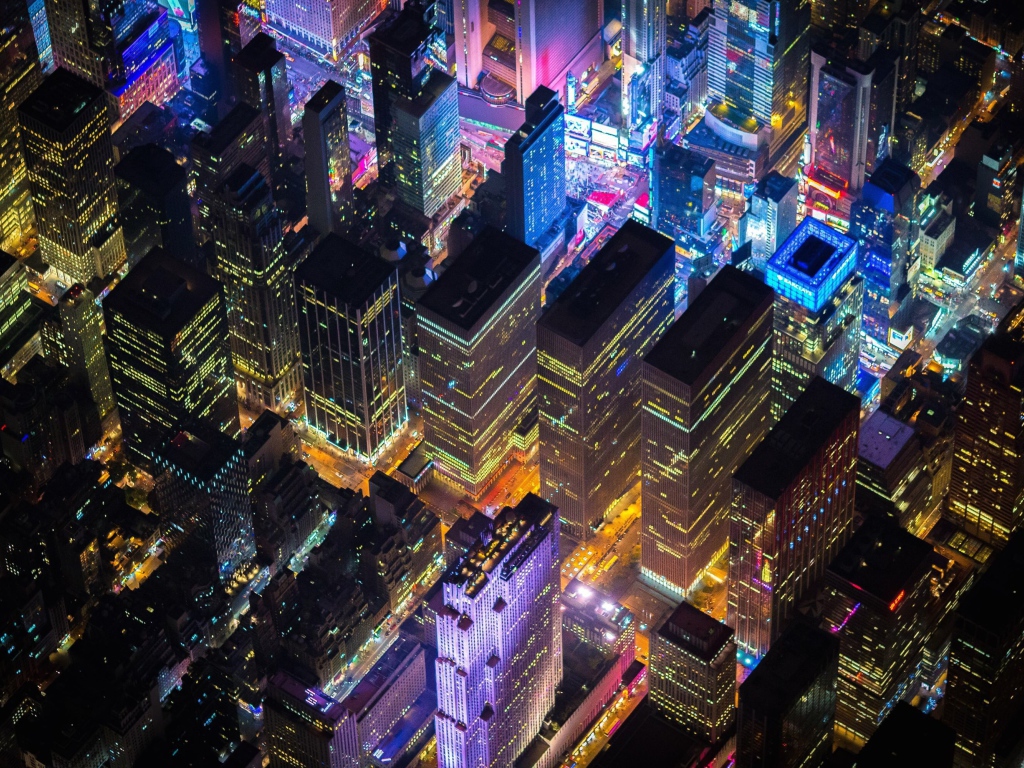 Вид на город в ночи