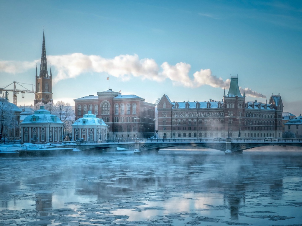 Зимний Стокгольм, Швеция