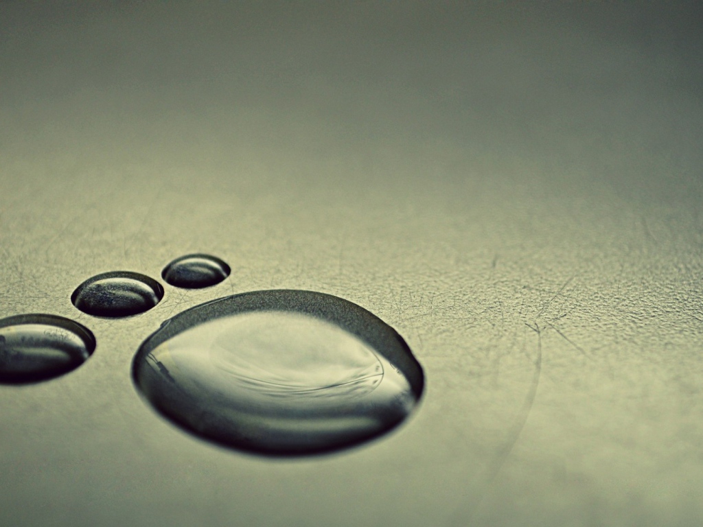 След из капель воды