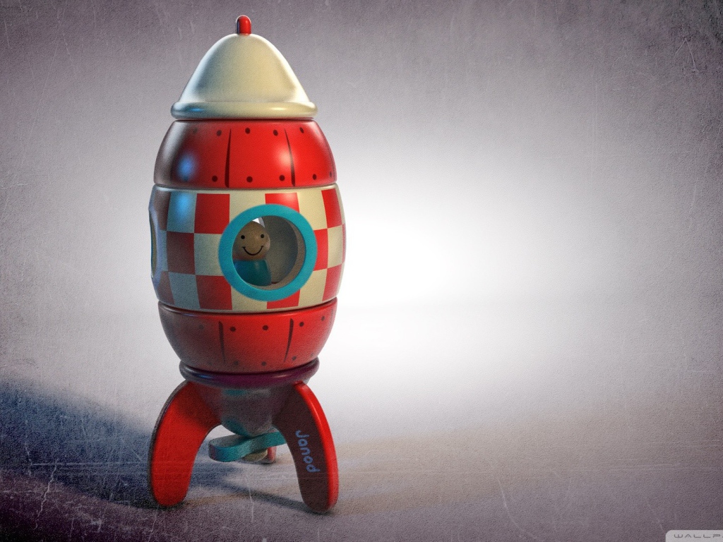 Фигурка в ракете, игрушка