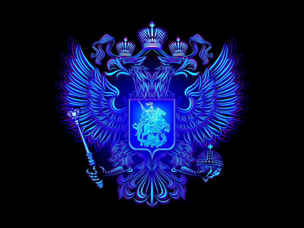 Неоновый герб России