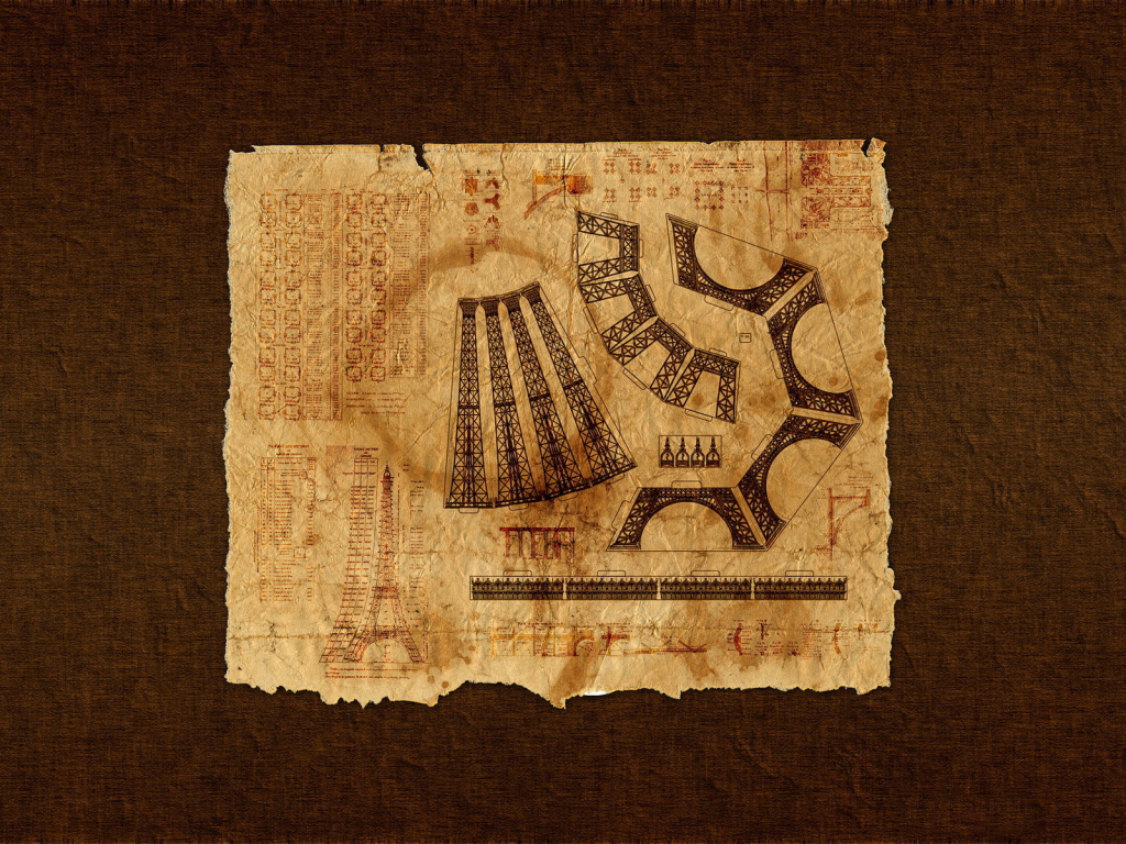 Старый чертеж башни