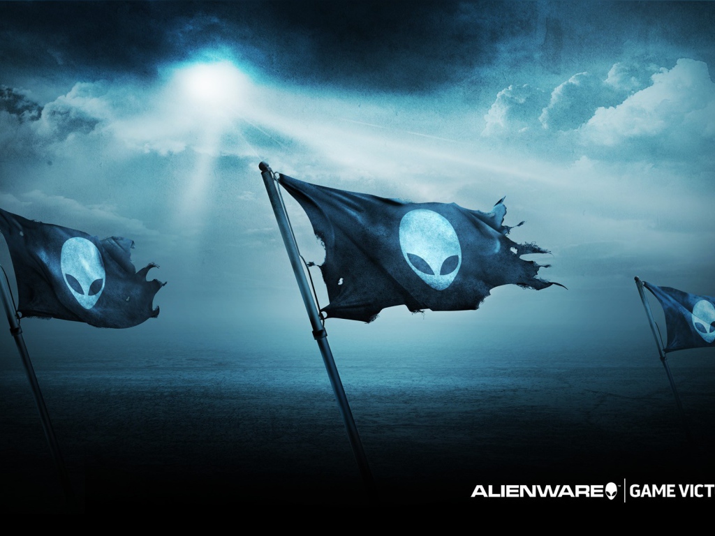 Пиратский флаг с инопланетянином