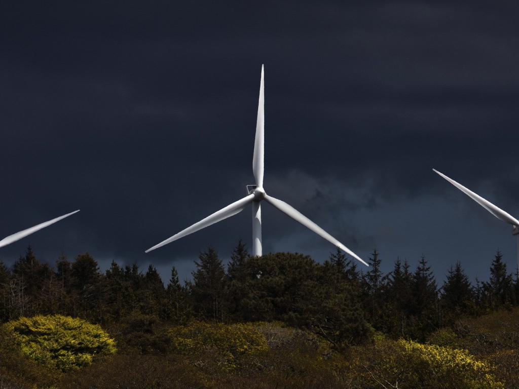 Лопасти ветряной электростанции